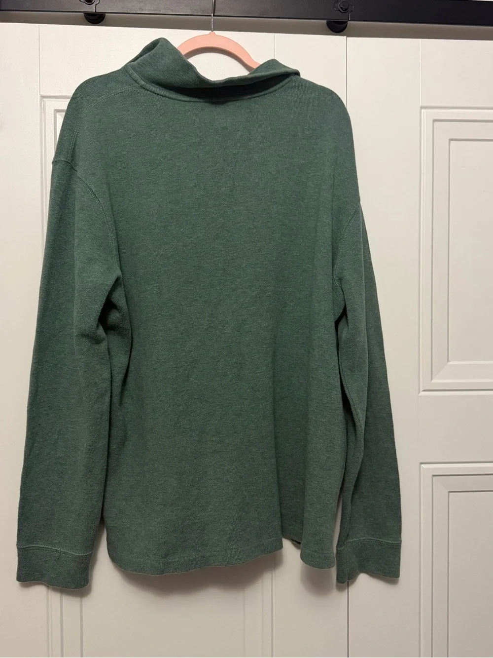 Polo by Ralph Lauren Men's Forest Green Quarter-Zip Sweater